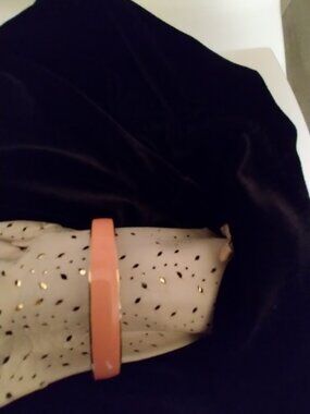 Share J Crew Enamel Peach & Gold Bangle Bracelet